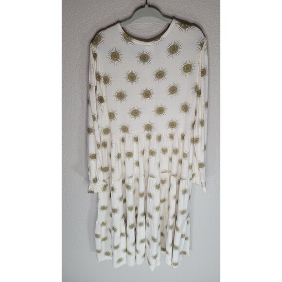 Kate Quinn 7Y Fennel Sun Long Sleeve Prairie Dress NWT Bamboo Tiered Cream Gold - Picture 4 of 4